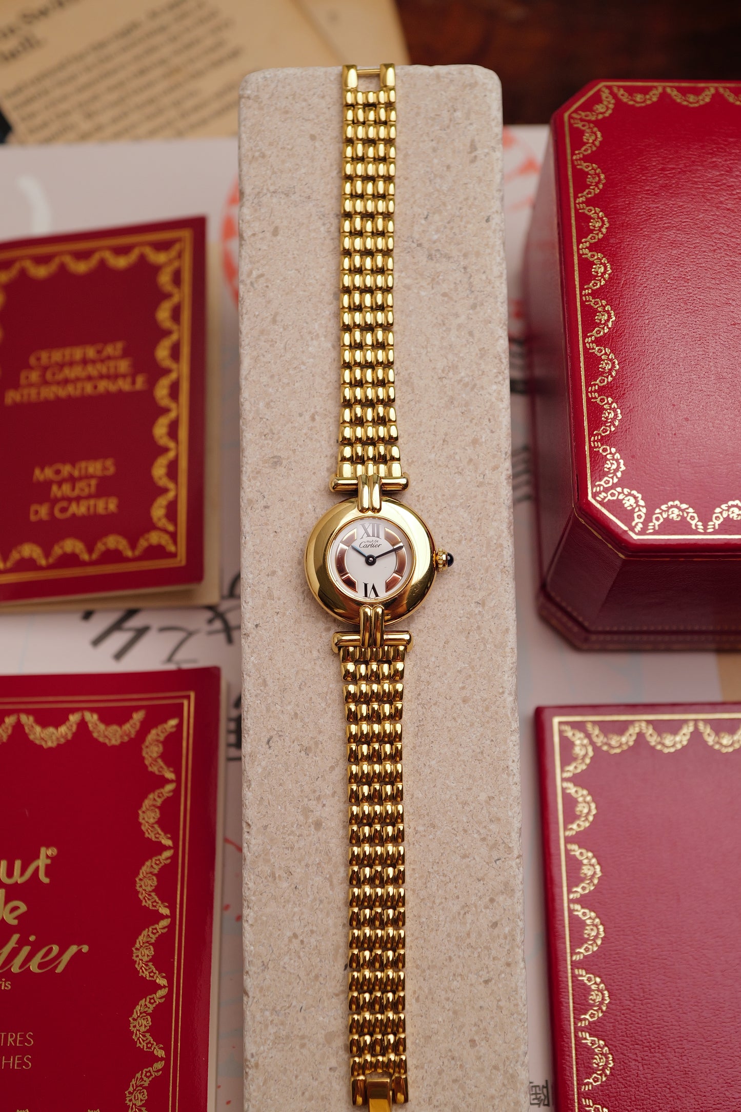 Cartier Colisee "Trinity" Quartz circa. 1985 Full set