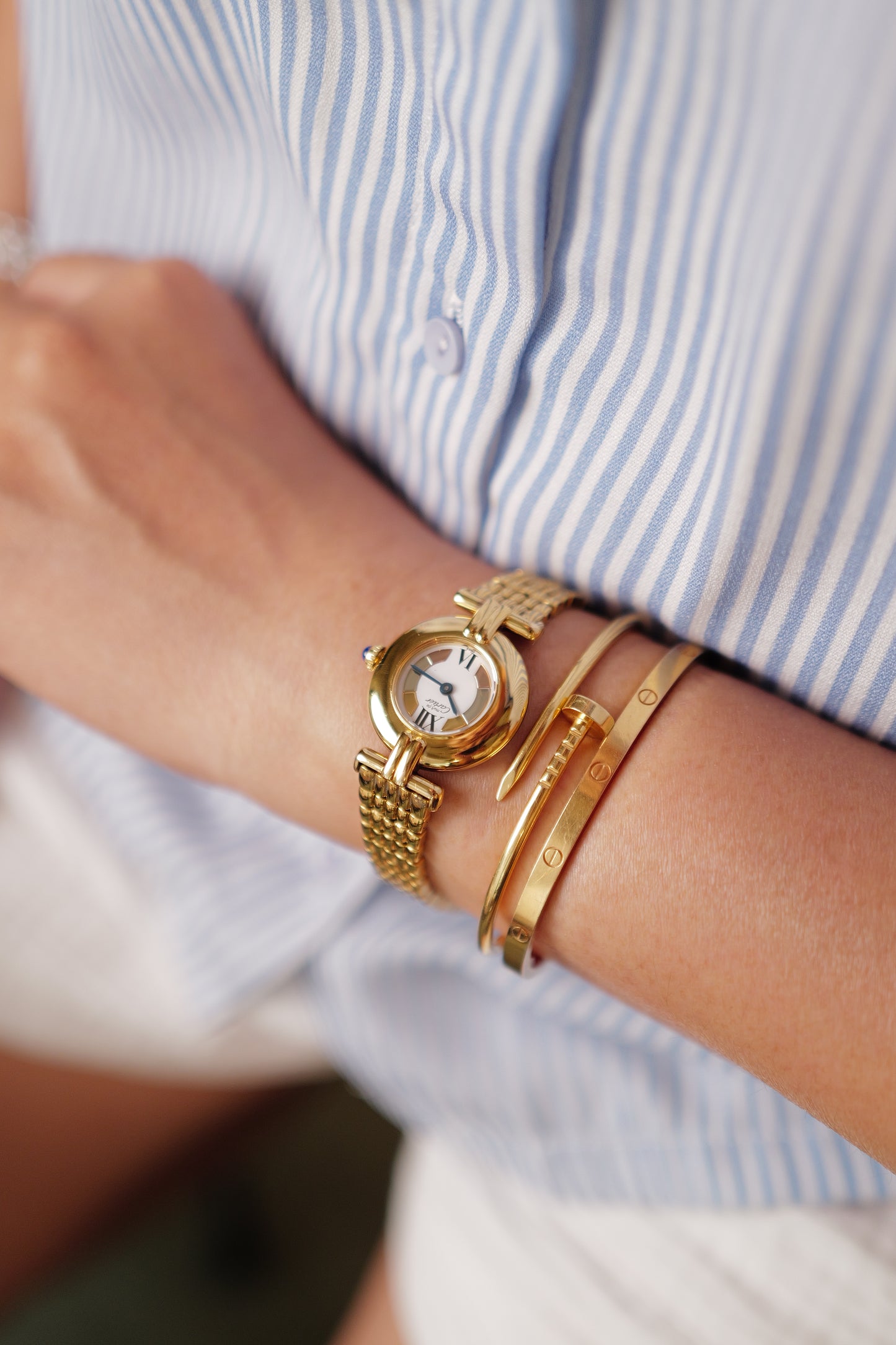 Cartier Colisee "Trinity" Quartz circa. 1985 Full set