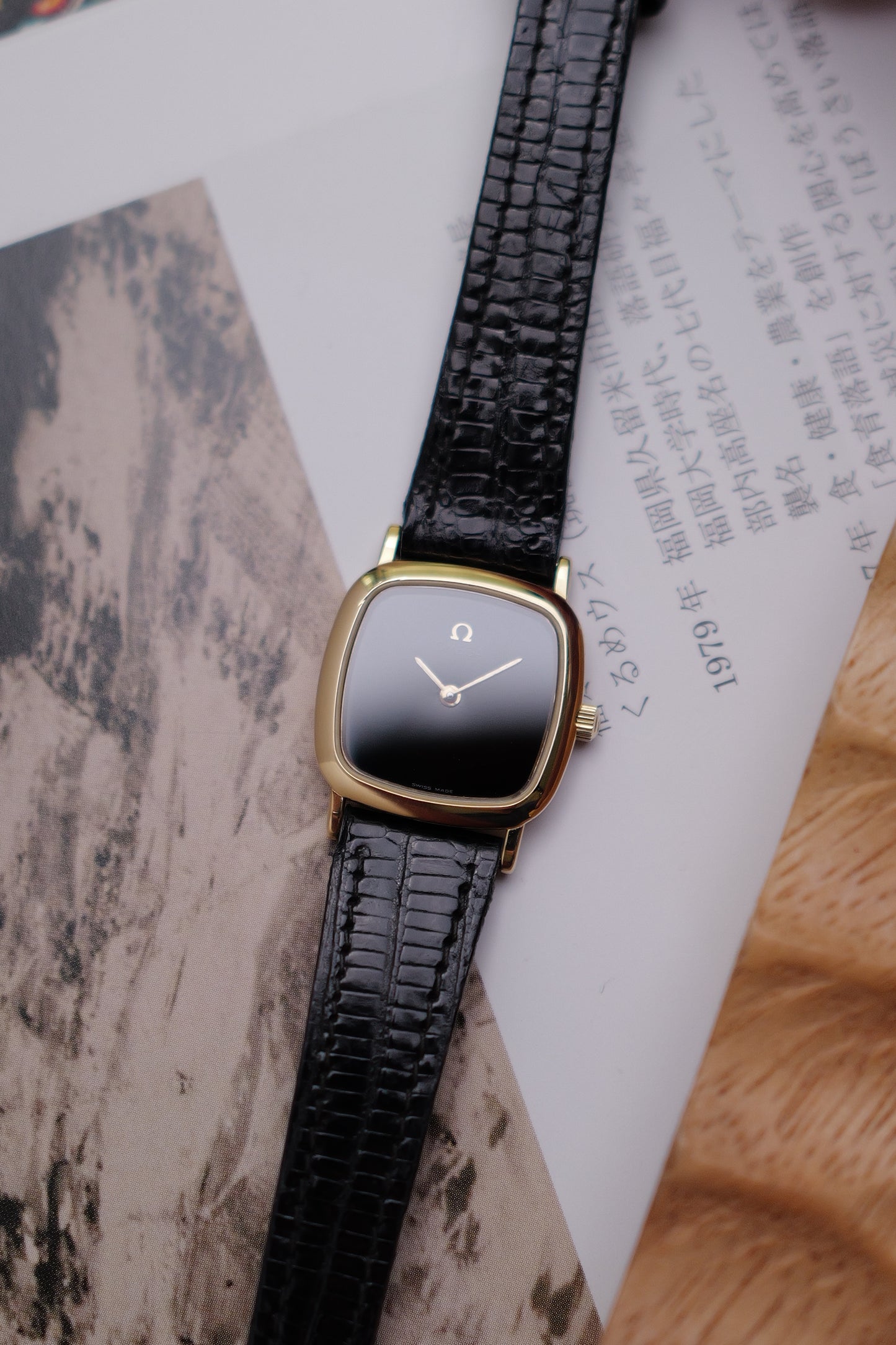 Omega De-ville "Onyx Cushion" Circa. 1990s