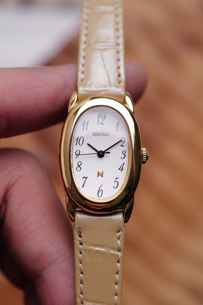 Seiko Ladies "Baignoire" Gold Circa. 1995