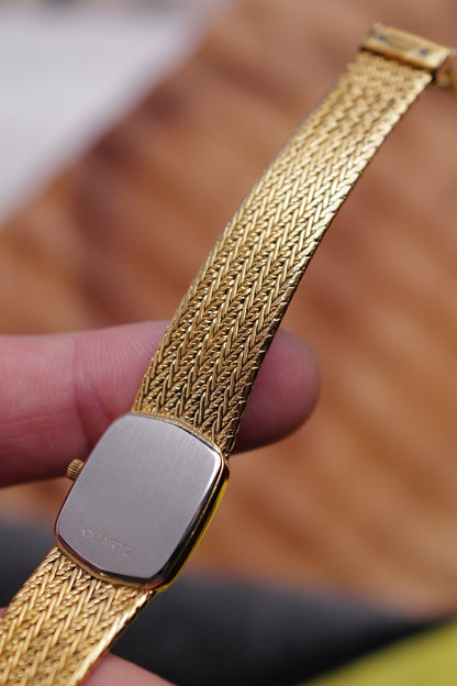 Omega De-ville "waffle" Integrated Bracelet Circa. 1980s