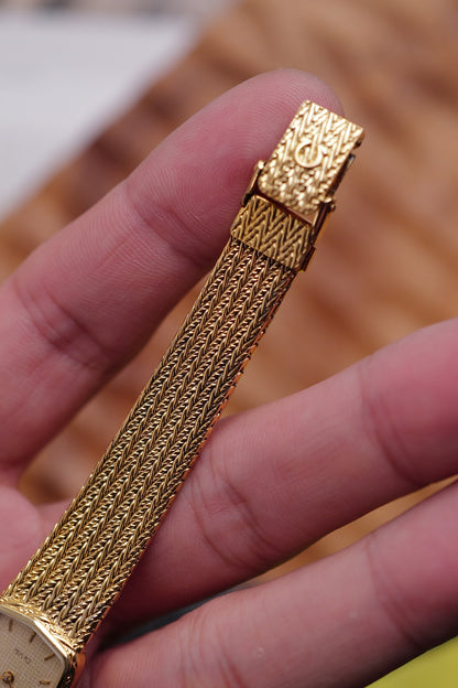 Omega De-ville "waffle" Integrated Bracelet Circa. 1980s