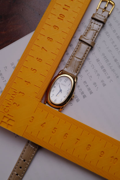 Seiko Ladies "Baignoire" Gold Circa. 1995
