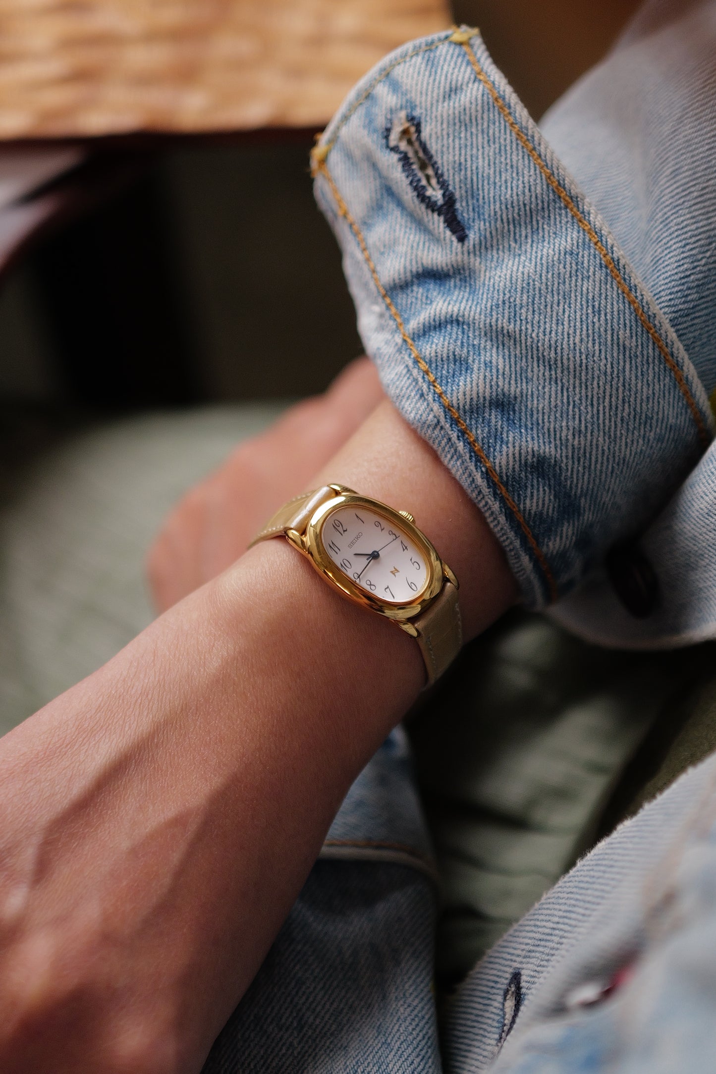 Seiko Ladies "Baignoire" Gold Circa. 1995