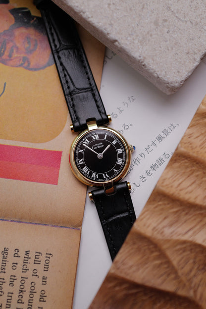 Cartier Vendome "Classic Onyx" Lacquer SM Circa. 1980s w/ original box