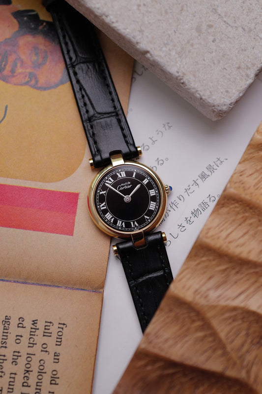 Cartier Vendome "Classic Onyx" Lacquer SM Circa. 1980s w/ original box