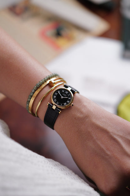 Cartier Vendome "Classic Onyx" Lacquer SM Circa. 1980s w/ original box