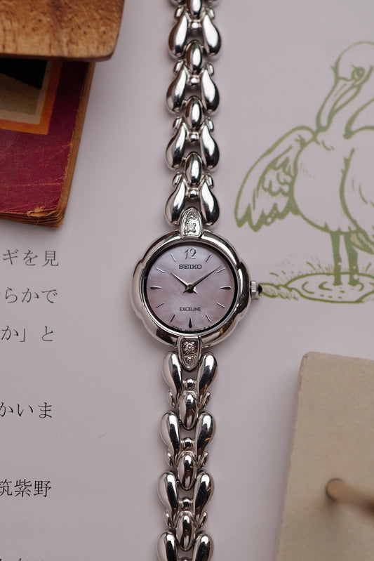 Seiko Exceline "Mother of Pearl Pink Hue" Circa. 1992