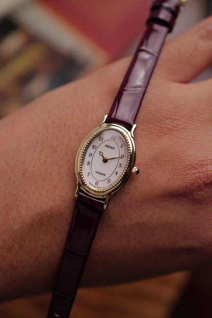 Seiko Exceline Mother of Pearl with beaded bezel Circa. 1992
