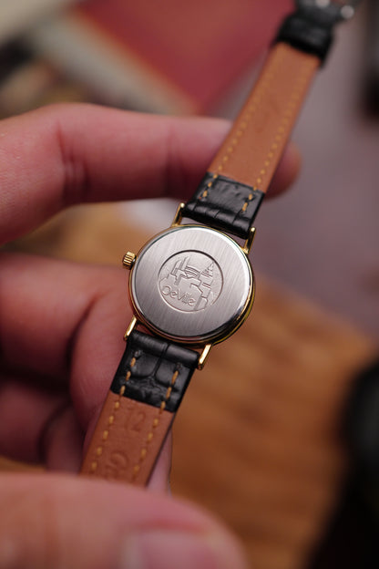 Omega De-ville "Onyx" on strap Circa. 1990s