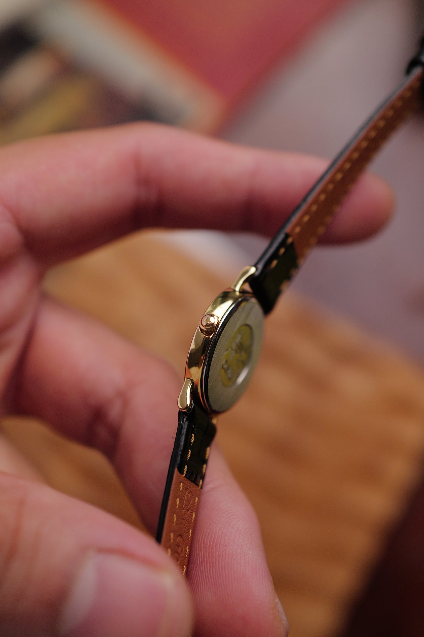 Omega De-ville "Onyx" on strap Circa. 1990s