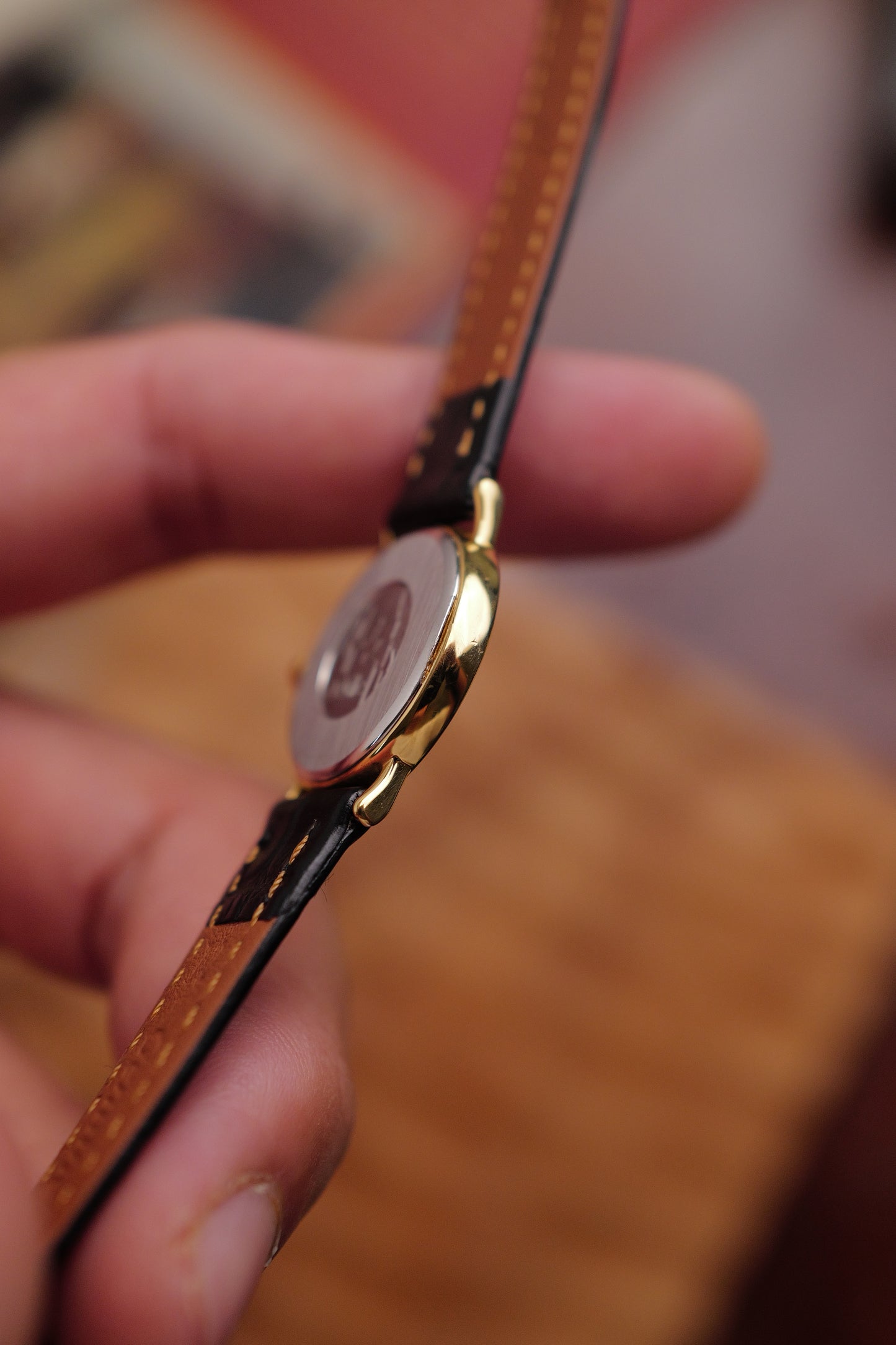 Omega De-ville "Onyx" on strap Circa. 1990s