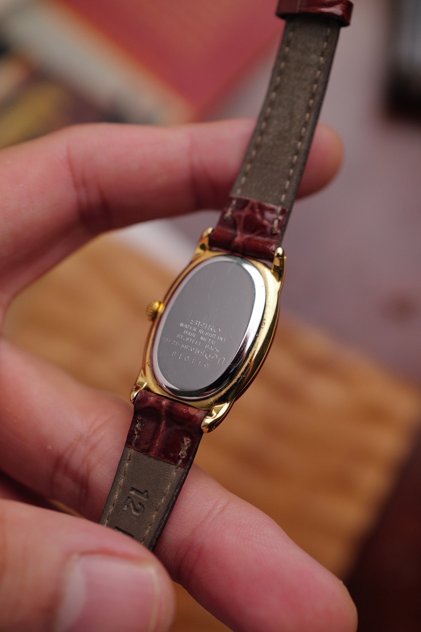 Seiko Ladies "Baignoire" Gold Circa. 1995