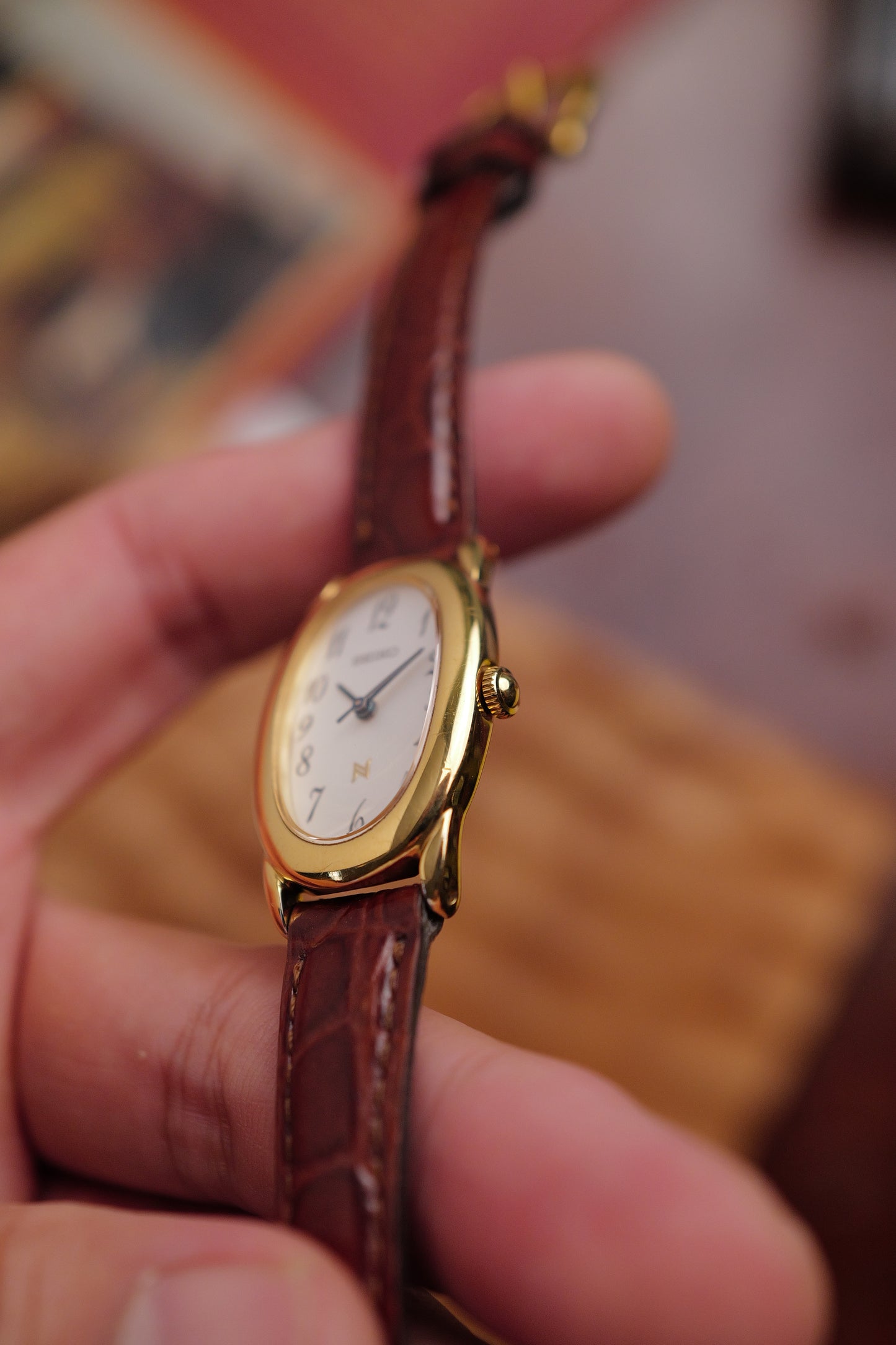 Seiko Ladies "Baignoire" Gold Circa. 1995