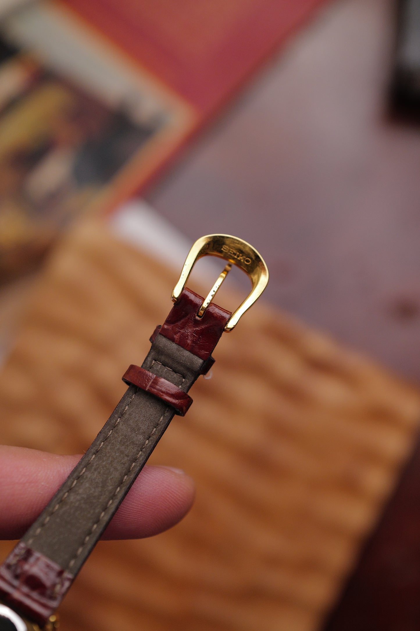 Seiko Ladies "Baignoire" Gold Circa. 1995