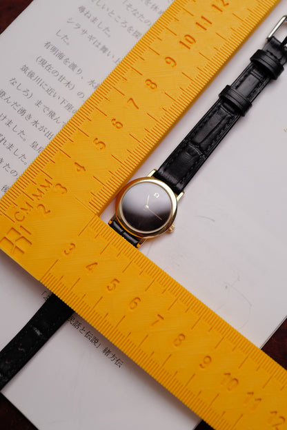 Omega De-ville "Onyx" on strap Circa. 1990s
