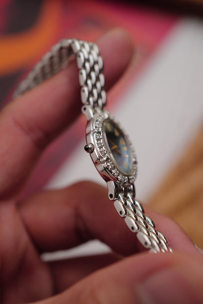 Seiko Exceline "Mother of Pearl Floral" in steel Circa. 1996