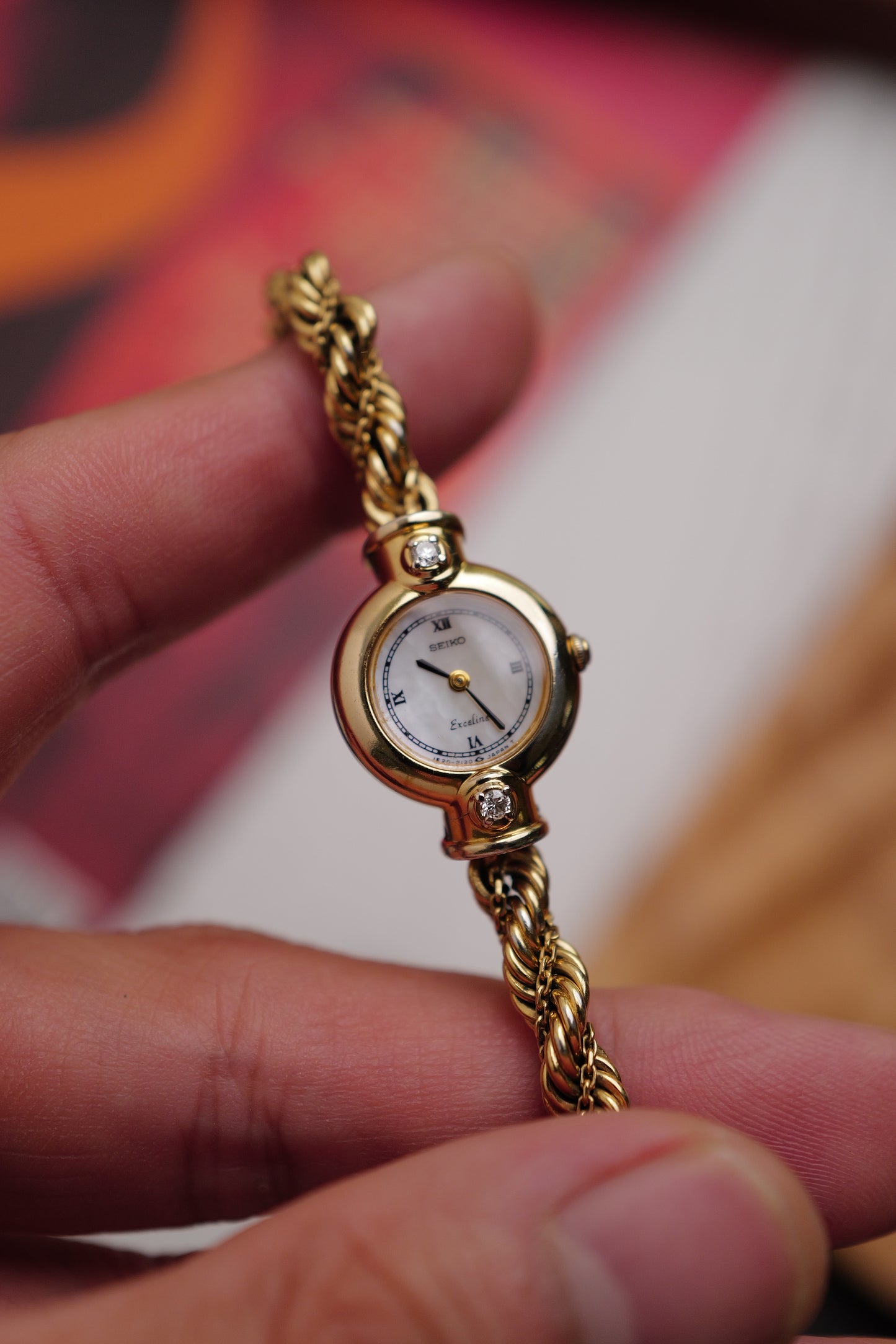 Seiko Exceline Mother of Pearl "Pebble" Circa. 1988 w/ original box