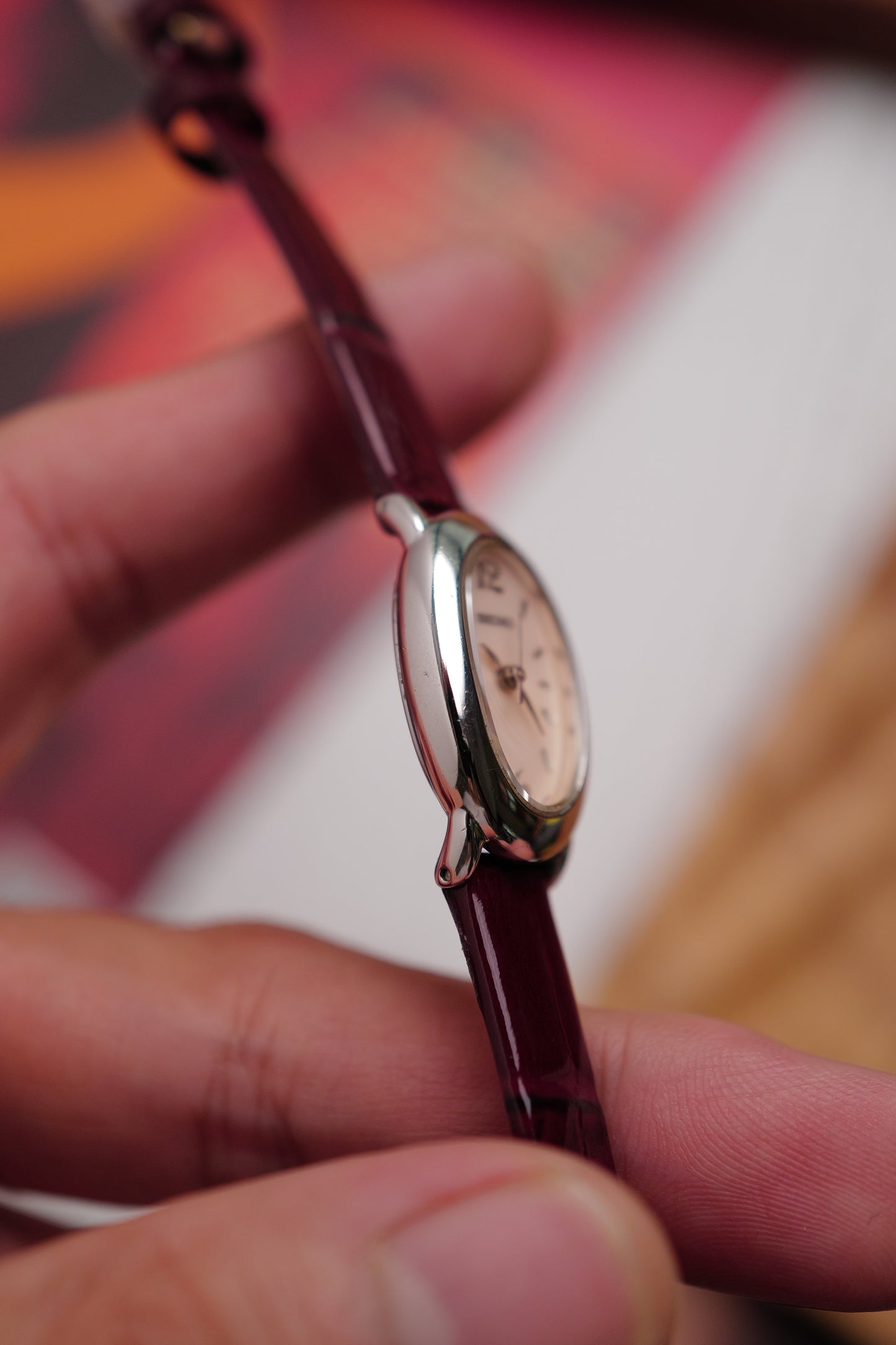 Seiko Ladies "Baignoire" Mini in Salmon Circa. 1999