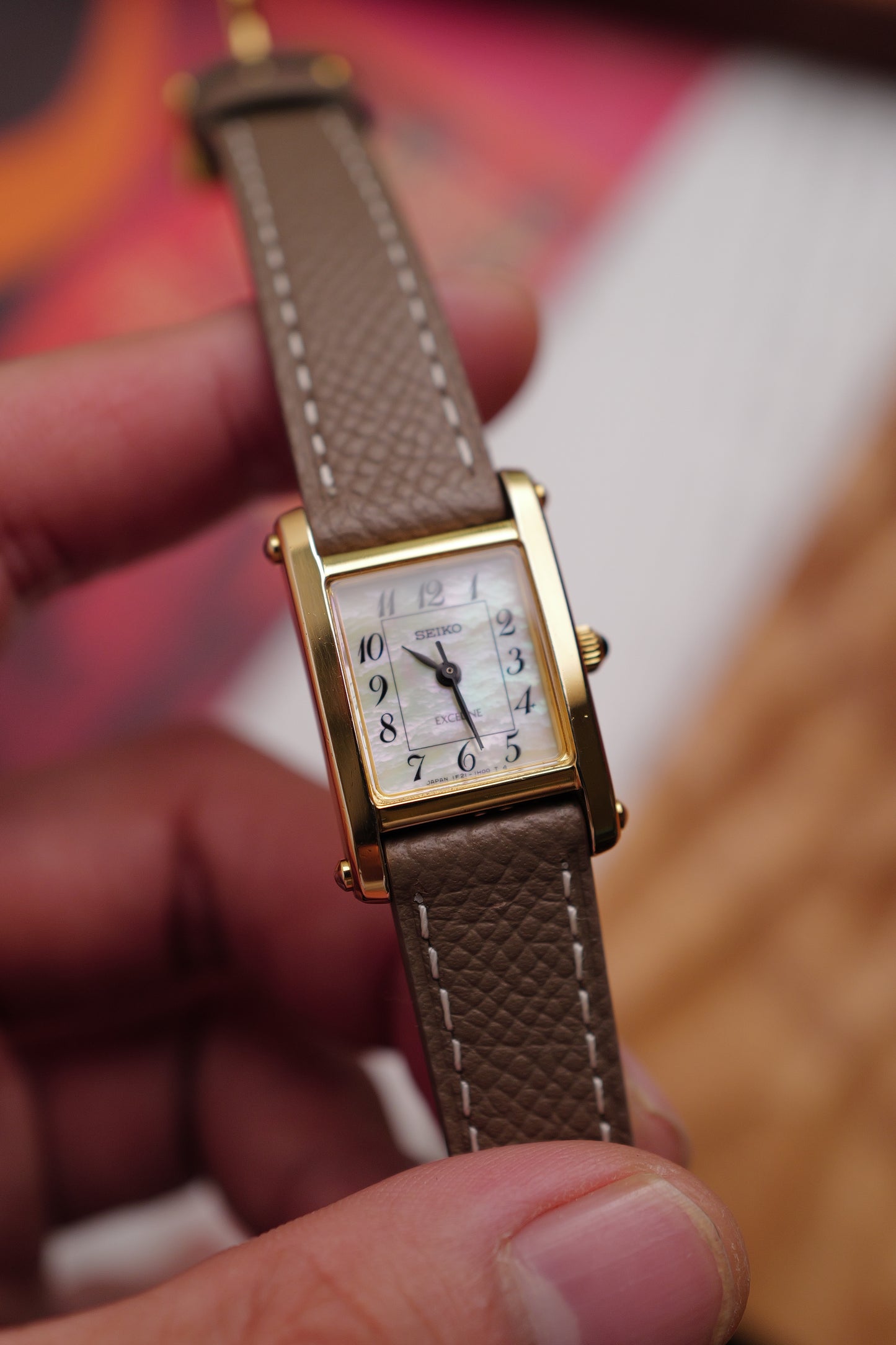 Seiko Exceline "Tank Normale" Mother of Pearl Circa. 1995