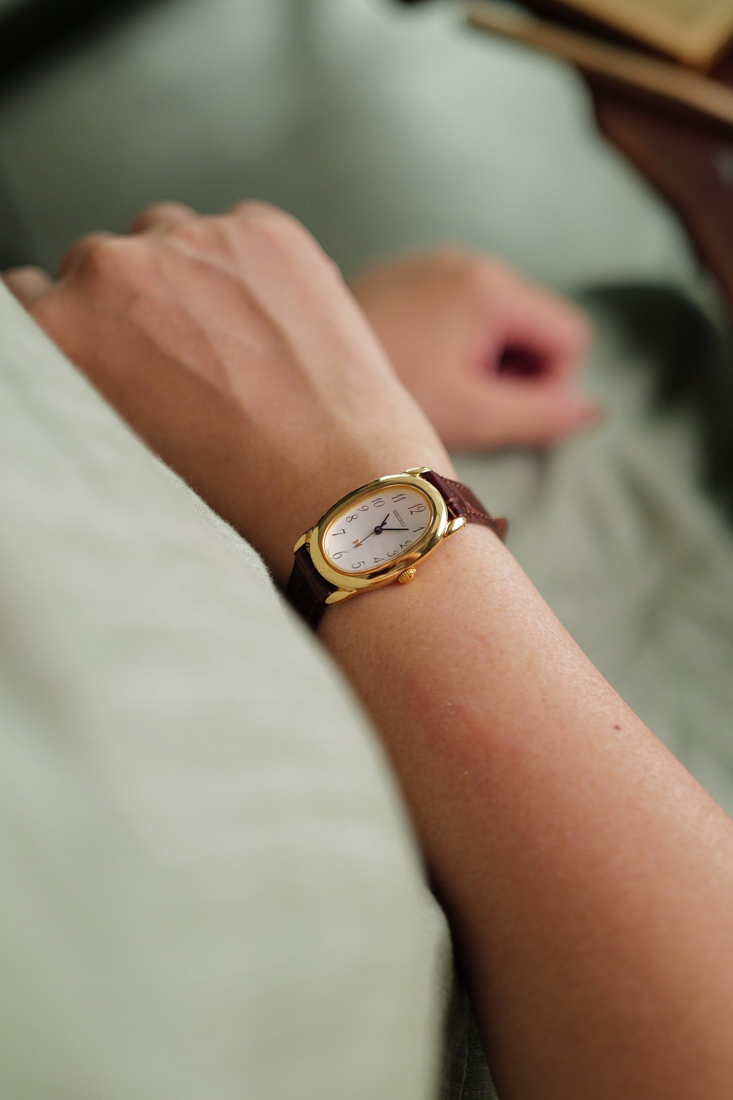 Seiko Ladies "Baignoire" Gold Circa. 1995