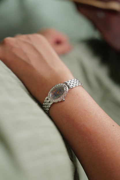 Seiko Exceline "Mother of Pearl Floral" in steel Circa. 1996