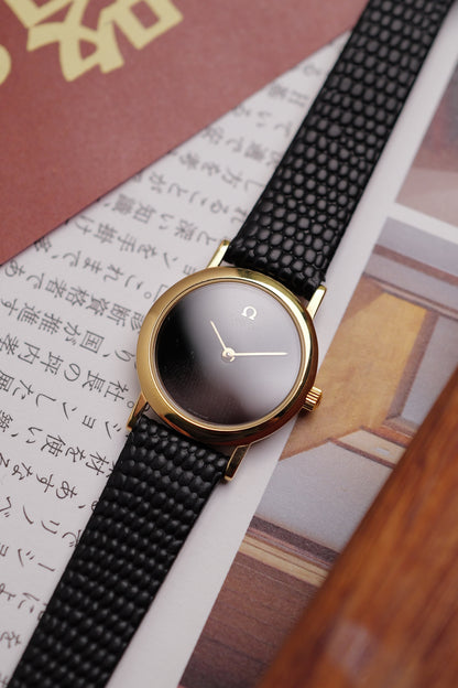 Omega De-ville "Onyx" on strap Circa. 1990s