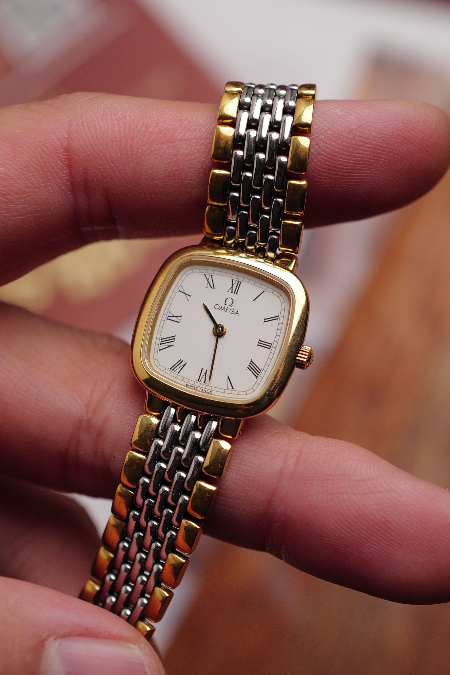 Omega De-ville "Roman Cushion" Quartz Circa. 1990