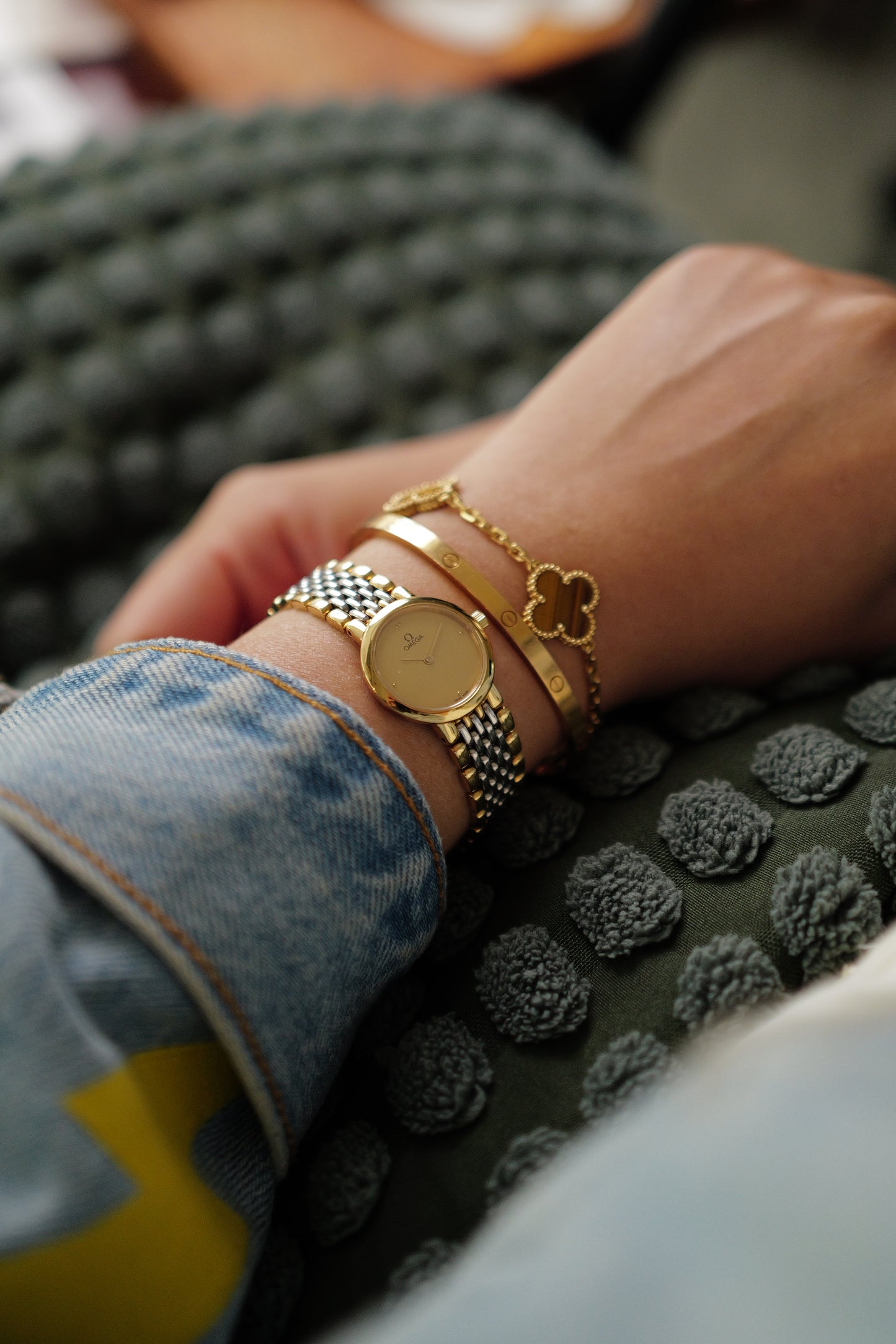 Ladies Omega De-ville "linen" Circa. 1990