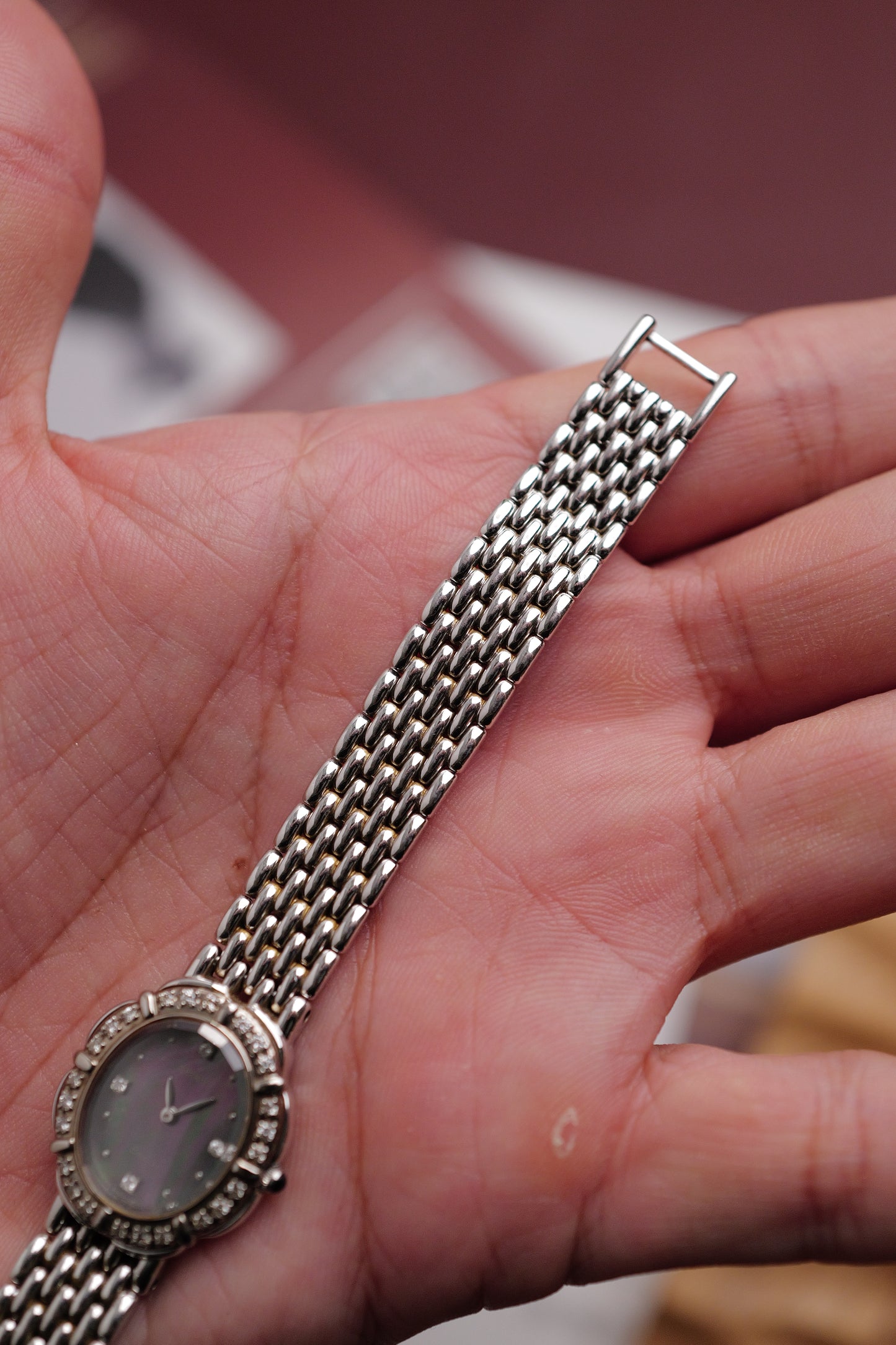 Seiko Exceline "Diamond petals" Mother of pearl circa. 1990