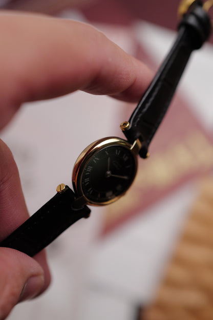 Cartier Vendome "Classic Onyx" Lacquer SM Circa. 1980s w/ original box