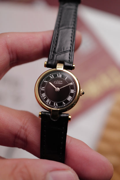 Cartier Vendome "Classic Onyx" Lacquer SM Circa. 1980s w/ original box