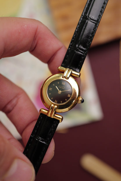 Cartier Colisee " Art-deco Roman" Quartz Circa. 1980s w/ box, strap, bracelet