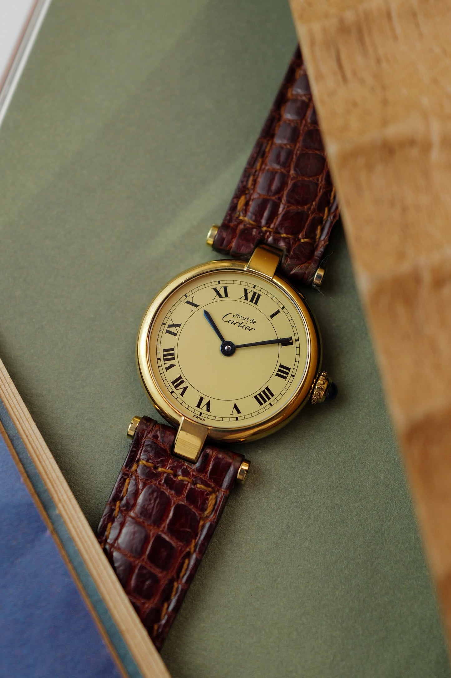 Cartier Vendome SM "Classic Lemon" Circa. 1980s w/ box