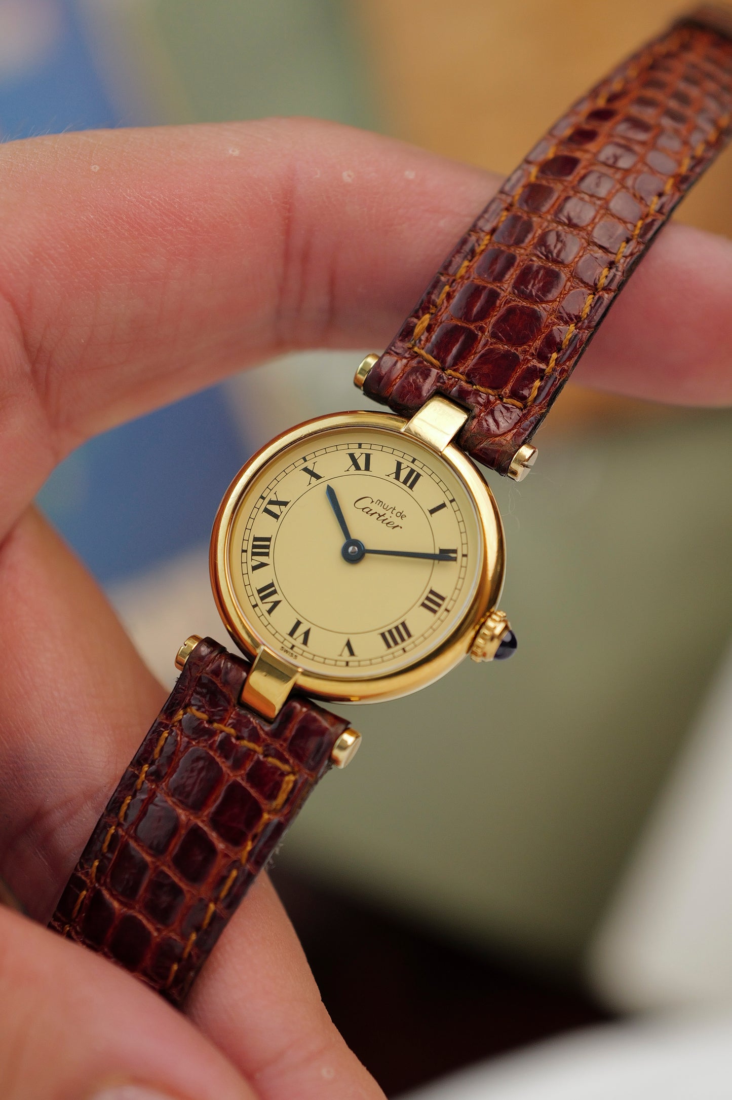 Cartier Vendome SM "Classic Lemon" Circa. 1980s w/ box