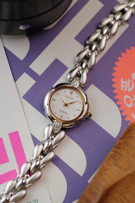 Seiko Exceline Mother of Pearl "Teardrop" Circa. 1995