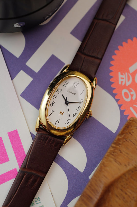 Seiko Ladies "Baignoire" Gold Circa. 1995