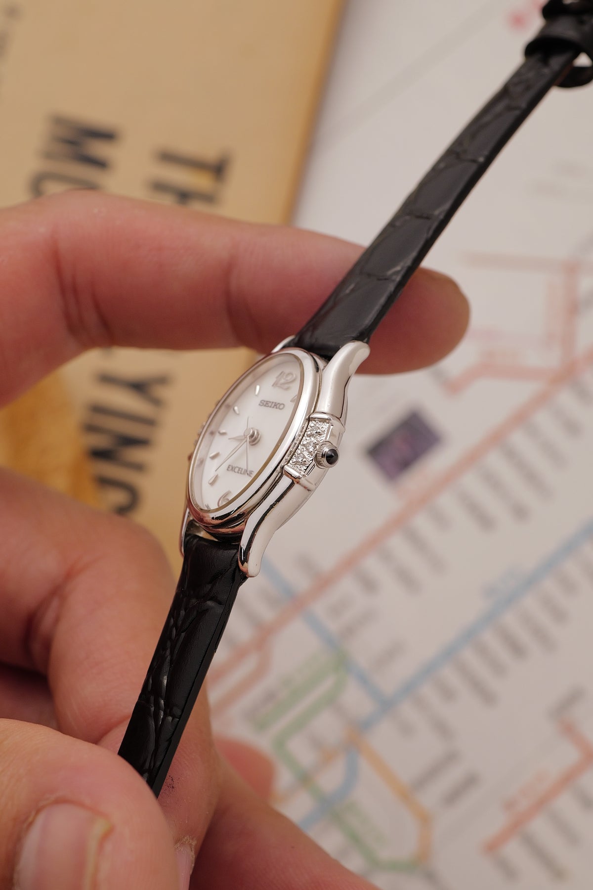 Seiko Exceline Mother of Pearl Diamond Bezel Circa. 1992