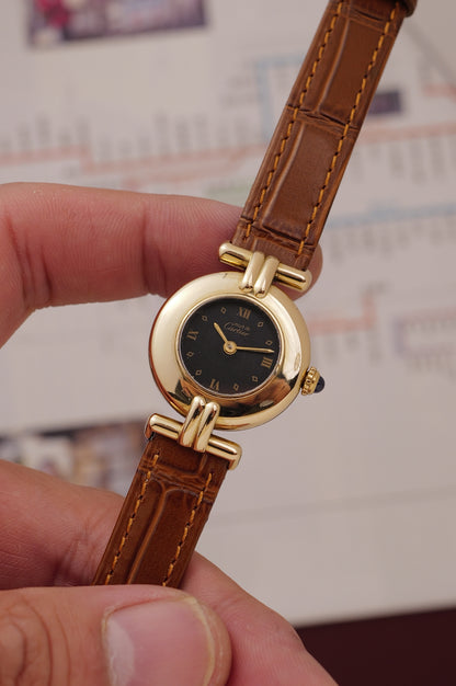 Cartier Colisee " Art-deco Roman" Quartz Circa. 1980s w/ box