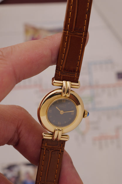 Cartier Colisee " Art-deco Roman" Quartz Circa. 1980s w/ box