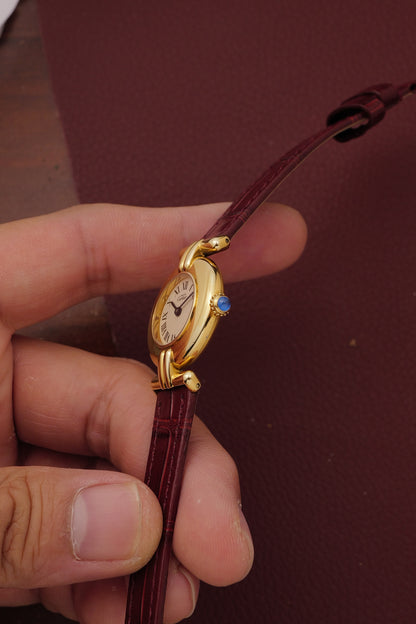 Cartier Colisee "Classic" Quartz Circa. 1980s w/ Box & Custom Bracelet