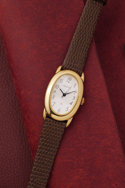 Seiko Ladies "Baignoire" Gold Circa. 1995