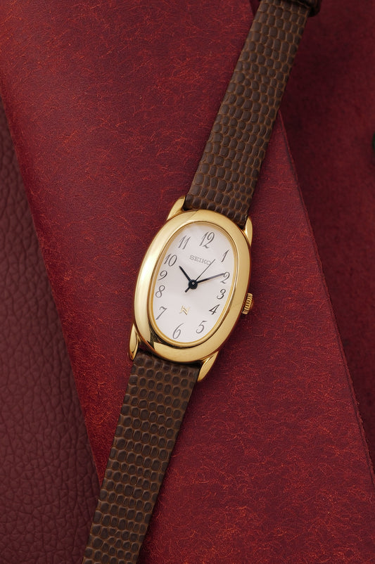 Seiko Ladies "Baignoire" Gold Circa. 1995