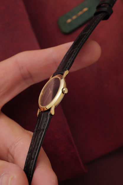 Omega De-ville "Onyx" on strap Circa. 1990s
