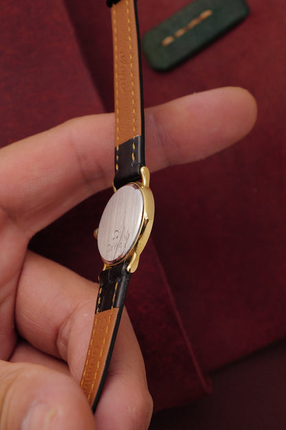Omega De-ville "Onyx" on strap Circa. 1990s