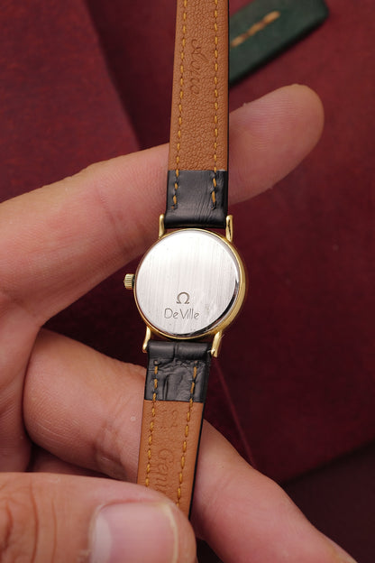 Omega De-ville "Onyx" on strap Circa. 1990s