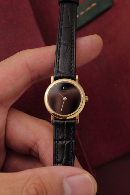 Omega De-ville "Onyx" on strap Circa. 1990s