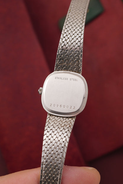 Longines "Cushion" Integrated Bracelet w/ Adjustable Buckle Circa. 1990s