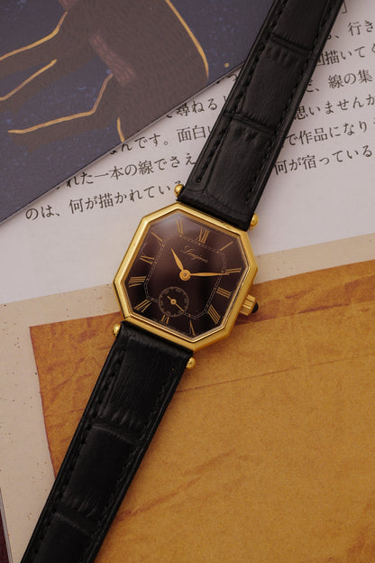 Longines "Octa Mini" in Black Ref. 3209 Circa. 1970s
