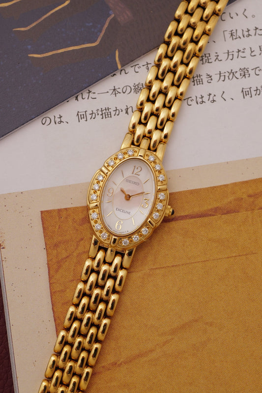 Seiko Exceline "Mother of Pearl Floral" Circa. 1991